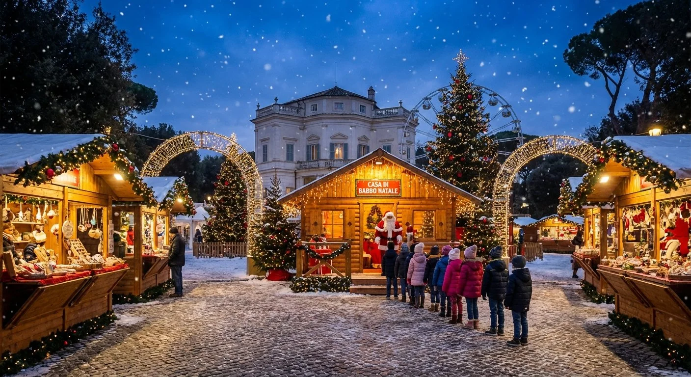 Villaggio di Babbo Natale a Villa Borghese